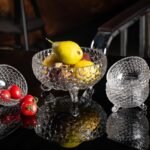 Anubhav Janni Pudding Desert Bowl lass Serving Bowls Dessert Set Glassware Tableware Ice Cream Fruit Candy Pasta Salad Sugar Big Bowl Dish Clear Classic Pineapple Shaped Ice Cream(Set Of 6 Pcs) - Image 8