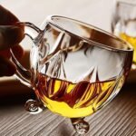 Anubhav Janni Leg Tea Cup Designer Crystal Clear  Coffee Cups Glass For Tea Coffee Milk Juice Cappuccino Espresso Hot Cold Drinks Ideal Home Office Kitchen Cafe Restaurant Hotel (Set Of 6 Pcs) - Image 4
