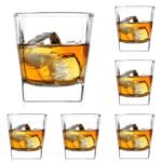 Anubhav Janni Squre Wisky Glass 250 Ml Round Square Whiskey Shape Wine Scotch Water Juice New Heavy Base Drinking Bourbon Whisky Cocktails Tumbler Glasses Cups Water Juice Beer (Set Of 6 Pcs)