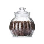 Anubhav Janni Pumpkin Airtight Jar 2000ml Glass Shape With Lid Food Storage with Lid For Cereals Toffees Cookies Snacks Jars For Air Tight Lid Kitchen Candies Cookies (Pack Of 1 Pcs)