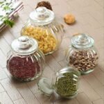 Anubhav Janni Pumpkin Airtight Jar 2000ml Glass Shape With Lid Food Storage with Lid For Cereals Toffees Cookies Snacks Jars For Air Tight Lid Kitchen Candies Cookies (Pack Of 1 Pcs) - Image 3