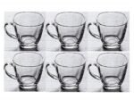 Anubhav Janni Squre Tea Cup 205 Ml Designer Crystal Clear Coffee Cups Glass Tea Coffee Milk Juice Cappuccino Espresso Hot Cold Drinks Ideal Home Office Kitchen Cafe Hotel (Set Of 6 Pcs) - Image 3