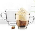 Anubhav Janni Squre Tea Cup 205 Ml Designer Crystal Clear Coffee Cups Glass Tea Coffee Milk Juice Cappuccino Espresso Hot Cold Drinks Ideal Home Office Kitchen Cafe Hotel (Set Of 6 Pcs) - Image 5