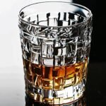 Anubhav Janni Checks Round Glass Whisky 300 Ml  Round Square Whiskey Shape Wine Scotch Water Juice  Drinking Bourbon Whisky Cocktails Tumbler Glasses Cups Water Juice Beer (Set Of 6 Pcs) - Image 4