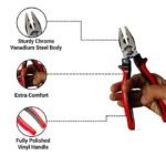 Anubhav Janni Piller Pakad (8 Inch) Sturdy Steel Combination Plier For Home Professional Use And Electrical Work Fully Insulated Heavy Duty Grip Multipurpose Hand Tool Lineman (Pack Of 1 Pcs) - Image 4
