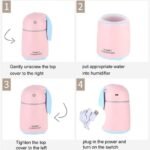 Anubhav Janni Rabit Humidifier Green Mini USB Desktop Humidifier Rabbit Air Mute For Car Home Office Changing Led Touch New With LED Night Light Car Bedroom (Pack Of 1 Pcs) - Image 7