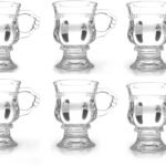 Anubhav Janni Royal Mug 150 Ml Designer Crystal Clear Coffee Cups Glass Tea Coffee Milk Juice Cappuccino Espresso Hot Cold Drinks Ideal Home Office Kitchen Cafe Hotel (Set Of 6 Pcs)