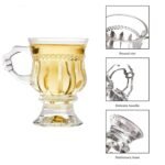 Anubhav Janni Royal Mug 150 Ml Designer Crystal Clear Coffee Cups Glass Tea Coffee Milk Juice Cappuccino Espresso Hot Cold Drinks Ideal Home Office Kitchen Cafe Hotel (Set Of 6 Pcs) - Image 3