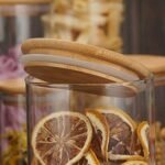 Anubhav Janni Bamboo Wooden Lid Jar (1400ml) Glass Storage Container With Wood Lid Stackable Clear Decorative Organizer Bottle Canister Pantry Food Coffee Candy Sugar Salt (Pack Of 1 Pcs) - Image 2
