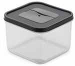 Anubhav Janni Storage Box Plastic Food Airtight Containers Set Clear Black Lids Airtight Food Containers Lids Capacity Stackable Kitchen Fridge Boxes Square Container Snacks Boxes (Set Of 3 Pcs) - Image 4