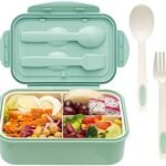 Anubhav Janni 3 Section Lunch Box Leak Proof Compartment Reusable Freezer Safe Food Containers Spoon For Adults And Kids Leak Proof Break Resistant Ideal College Office Outdoor (Pack Of 1 Pcs)
