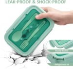 Anubhav Janni 3 Section Lunch Box Leak Proof Compartment Reusable Freezer Safe Food Containers Spoon For Adults And Kids Leak Proof Break Resistant Ideal College Office Outdoor (Pack Of 1 Pcs) - Image 5