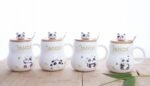 Anubhav Janni Panda Ceramic Mug With Spoon Coffee With Glass Lid And Printed Tea Coffe Milk Diwali Girls Birthday Valentine's Gift Cup Gift Teacup Coaster Tea Christmas Birthday (Pack Of 1 Pcs) - Image 6