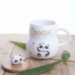Anubhav Janni Panda Ceramic Mug With Spoon Coffee With Glass Lid And Printed Tea Coffe Milk Diwali Girls Birthday Valentine's Gift Cup Gift Teacup Coaster Tea Christmas Birthday (Pack Of 1 Pcs) - Image 7