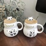 Anubhav Janni Panda Ceramic Mug With Spoon Coffee With Glass Lid And Printed Tea Coffe Milk Diwali Girls Birthday Valentine's Gift Cup Gift Teacup Coaster Tea Christmas Birthday (Pack Of 1 Pcs) - Image 8
