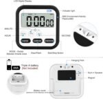 Anubhav Janni Digital Timer Clock Kitchen Stopwatch Large Digit Countdown Loud Alarm Magnetic Back Stand Ideal Cooking Baking Silent Ring Modes Kickstand Study Bathroom Oven (Pack Of 1 Pcs) - Image 5