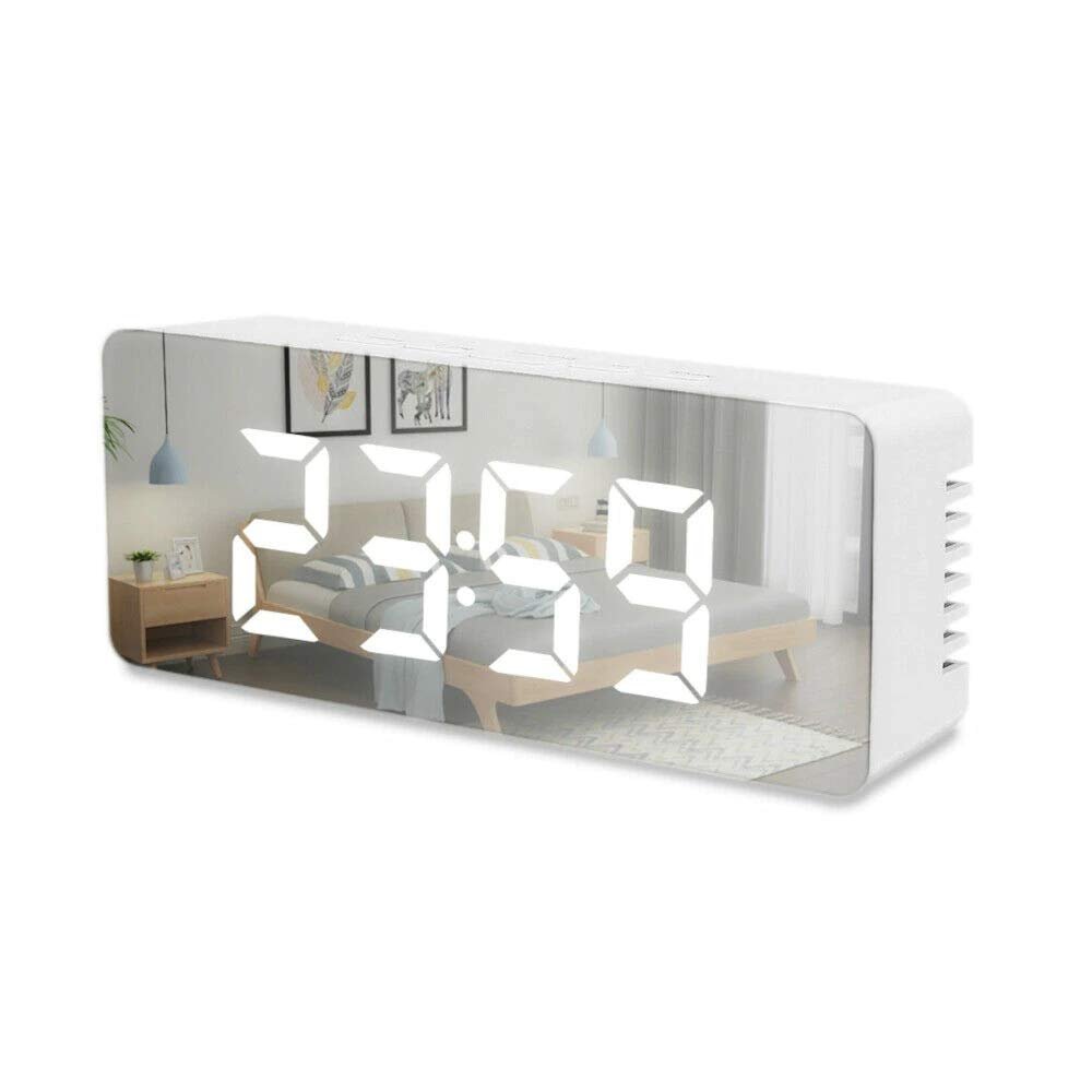 Anubhav Janni Mirror Clock Digital Alarm For Heavy Sleepers ED Table Study Table Students Office Bedroom Home Display Snooze Function Students Decor Desktop Night Large Screen (Pack Of 1 Pcs) Anubhav Janni Mirror Clock Digital Alarm For Heavy Sleepers ED Table Study Table Students Office Bedroom Home Display Snooze Function Students Decor Desktop Night Large Screen (Pack Of 1 Pcs) - Image 1