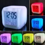 Anubhav Janni 7 Color Changing Clock Digital Alarm For Heavy Sleepers ED Table Study Table Students Office Bedroom Home Display Function Students Decor Desktop Night Screen (Pack Of 1 Pcs) - Image 3