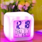 Anubhav Janni 7 Color Changing Clock Digital Alarm For Heavy Sleepers ED Table Study Table Students Office Bedroom Home Display Function Students Decor Desktop Night Screen (Pack Of 1 Pcs) - Image 5