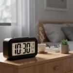 Anubhav Janni Black Digital Rectangle Clock Digital Alarm For Heavy Table Study Table Students Office Bedroom Home Display Function Students Decor Desktop Night Large Screen (Pack Of 1 Pcs) - Image 2