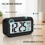 Anubhav Janni Black Digital Rectangle Clock Digital Alarm For Heavy Table Study Table Students Office Bedroom Home Display Function Students Decor Desktop Night Large Screen (Pack Of 1 Pcs) - Image 6