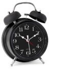 Anubhav Janni Twin Bell Black Clock Small Digital Alarm For Heavy Sleepers ED Table Study Table Students Office Bedroom Home Display Snooze Function Students Decor Desktop (Pack Of 1 Pcs)