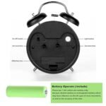 Anubhav Janni Twin Bell Black Clock Small Digital Alarm For Heavy Sleepers ED Table Study Table Students Office Bedroom Home Display Snooze Function Students Decor Desktop (Pack Of 1 Pcs) - Image 6