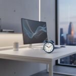 Anubhav Janni Twin Bell Matt Blue Clock Small Digital Alarm For Heavy Sleepers ED Table Study Table Students Office Bedroom Home Display Snooze Function Students Decor Desktop (Pack Of 1 Pcs) - Image 4