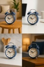 Anubhav Janni Twin Bell Matt Blue Clock Small Digital Alarm For Heavy Sleepers ED Table Study Table Students Office Bedroom Home Display Snooze Function Students Decor Desktop (Pack Of 1 Pcs) - Image 7