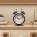Anubhav Janni Twin Bell Matt Blue Clock Small Digital Alarm For Heavy Sleepers ED Table Study Table Students Office Bedroom Home Display Snooze Function Students Decor Desktop (Pack Of 1 Pcs) - Image 8