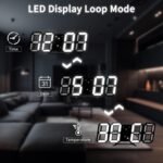 Anubhav Janni 3D Led Clock (Black) Digital Alarm For Heavy Sleepers ED Table Study Table Students Office Bedroom Home Display Snooze Function Students Decor Desktop (Pack Of 1 Pcs) - Image 4