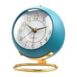 Anubhav Janni Round Desk Clock Blue Digital Alarm For Heavy Sleepers ED Table Study Table Students Office Bedroom Home Display Snooze Function Students Decor Desktop (Pack Of 1 Pcs)