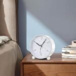 Anubhav Janni Round Silent Analog Desk Clock White Digital Alarm Heavy Sleepers ED Table Study Table Students Office Bedroom Home Display Snooze Function Students Decor Desktop (Pack Of 1 Pcs) - Image 6