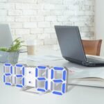 Anubhav Janni 3D Led Clock (Blue) Digital Alarm Heavy Sleepers ED Table Study Table Students Office Bedroom Home Display Snooze Function Students Decor Desktop (Pack Of 1 Pcs) - Image 2