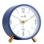 Anubhav Janni Silent Analog Desk Clock Matt Blue  Digital Alarm Heavy Sleepers ED Table Study Table Students Office Bedroom Home Display Snooze Function Students Decor Desktop (Pack Of 1 Pcs)