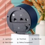 Anubhav Janni Silent Analog Desk Clock Matt Blue  Digital Alarm Heavy Sleepers ED Table Study Table Students Office Bedroom Home Display Snooze Function Students Decor Desktop (Pack Of 1 Pcs) - Image 2