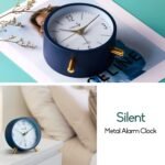 Anubhav Janni Silent Analog Desk Clock Matt Blue  Digital Alarm Heavy Sleepers ED Table Study Table Students Office Bedroom Home Display Snooze Function Students Decor Desktop (Pack Of 1 Pcs) - Image 4