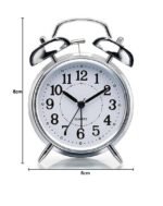 Anubhav Janni Silver Clock Digital Alarm Heavy Sleepers ED Table Study Table Students Office Bedroom Home Display Snooze Function Students Decor Desktop (Pack Of 1 Pcs) - Image 3