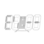 Anubhav Janni 3D Led Clock (White) Digital Alarm Heavy Sleepers ED Table Study Table Students Office Bedroom Home Display Snooze Function Students Decor Desktop (Pack Of 1 Pcs)