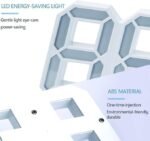 Anubhav Janni 3D Led Clock (White) Digital Alarm Heavy Sleepers ED Table Study Table Students Office Bedroom Home Display Snooze Function Students Decor Desktop (Pack Of 1 Pcs) - Image 4