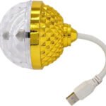 Anubhav Janni Disco Ball Light Colorful Rotating Magic Light USB Bulb Dj Lights For Home Car Dance Parties Bar Wedding Show Home Décor DJ High Brightness Plug Play Car Birthday (Pack Of 1 Pcs)