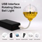 Anubhav Janni Disco Ball Light Colorful Rotating Magic Light USB Bulb Dj Lights For Home Car Dance Parties Bar Wedding Show Home Décor DJ High Brightness Plug Play Car Birthday (Pack Of 1 Pcs) - Image 4