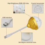 Anubhav Janni Disco Ball Light Colorful Rotating Magic Light USB Bulb Dj Lights For Home Car Dance Parties Bar Wedding Show Home Décor DJ High Brightness Plug Play Car Birthday (Pack Of 1 Pcs) - Image 5