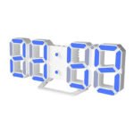 Anubhav Janni 3D Led Clock (Blue) Digital Wall For Home Alarm Table Hanging Night Light Plastic Bedroom Living Room Office Kitchen Tabletop Home Office Decor (Pack Of 1 Pcs)