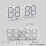 Anubhav Janni 3D Led Clock (Blue) Digital Wall For Home Alarm Table Hanging Night Light Plastic Bedroom Living Room Office Kitchen Tabletop Home Office Decor (Pack Of 1 Pcs) - Image 3