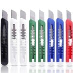 Anubhav Janni Cutter Knife Plastic Body Auto Lock Paper Blade For Office Home School Purpose Multicolor Multipurpose Utility Set Retractable Snap Off with Auto Lock Blade (Set Of 5 Pcs)