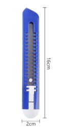 Anubhav Janni Cutter Knife Plastic Body Auto Lock Paper Blade For Office Home School Purpose Multicolor Multipurpose Utility Set Retractable Snap Off with Auto Lock Blade (Set Of 5 Pcs) - Image 2