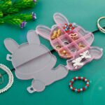 Anubhav Janni Mickey Mouse Transparent Jewellery Box Cartoon Bear Transparent Jewelry Organizer Section Plastic Storage Case Earrings Rings Beads Items Clear Holder Cabinets (Pack Of 1 Pcs) - Image 3