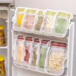 Anubhav Janni Food Storage Bag Jar Ziplock Bags For Fridge Bottle Shape Pouch Mason Plastic Bottles Bags Leakproof BPA Free Leakproof Freezer Safe Vegetables Travel Use Storage (Set Of 3 Pcs) - Image 7