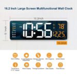 Anubhav Janni Large Digital Wall Clock Alarm Clock Super Non Ticking Night Light Battery Operated Bedroom Home Decoration Bedside Table Elegant Perfect Bedroom Office (Pack Of 1 Pcs) - Image 3